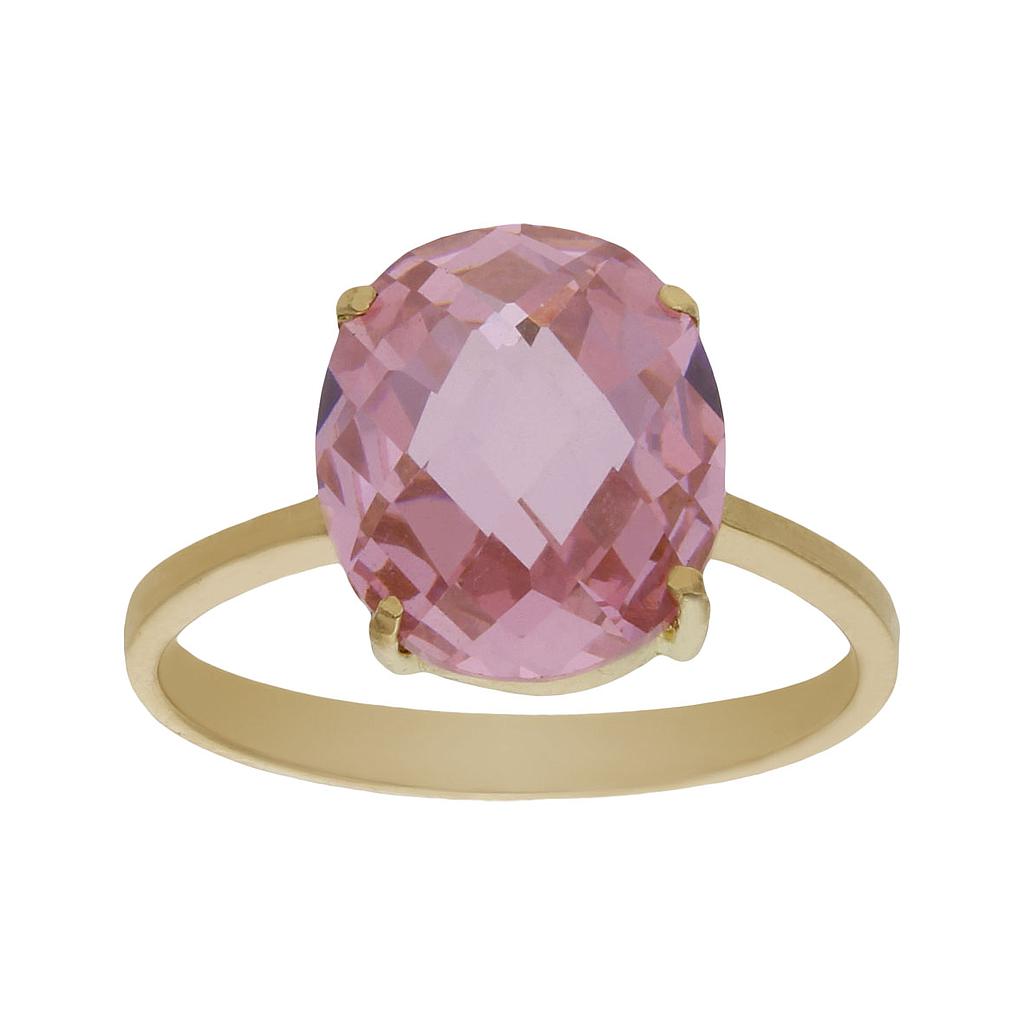 SORTIJA ORO 18KL - PIEDRA ROSA