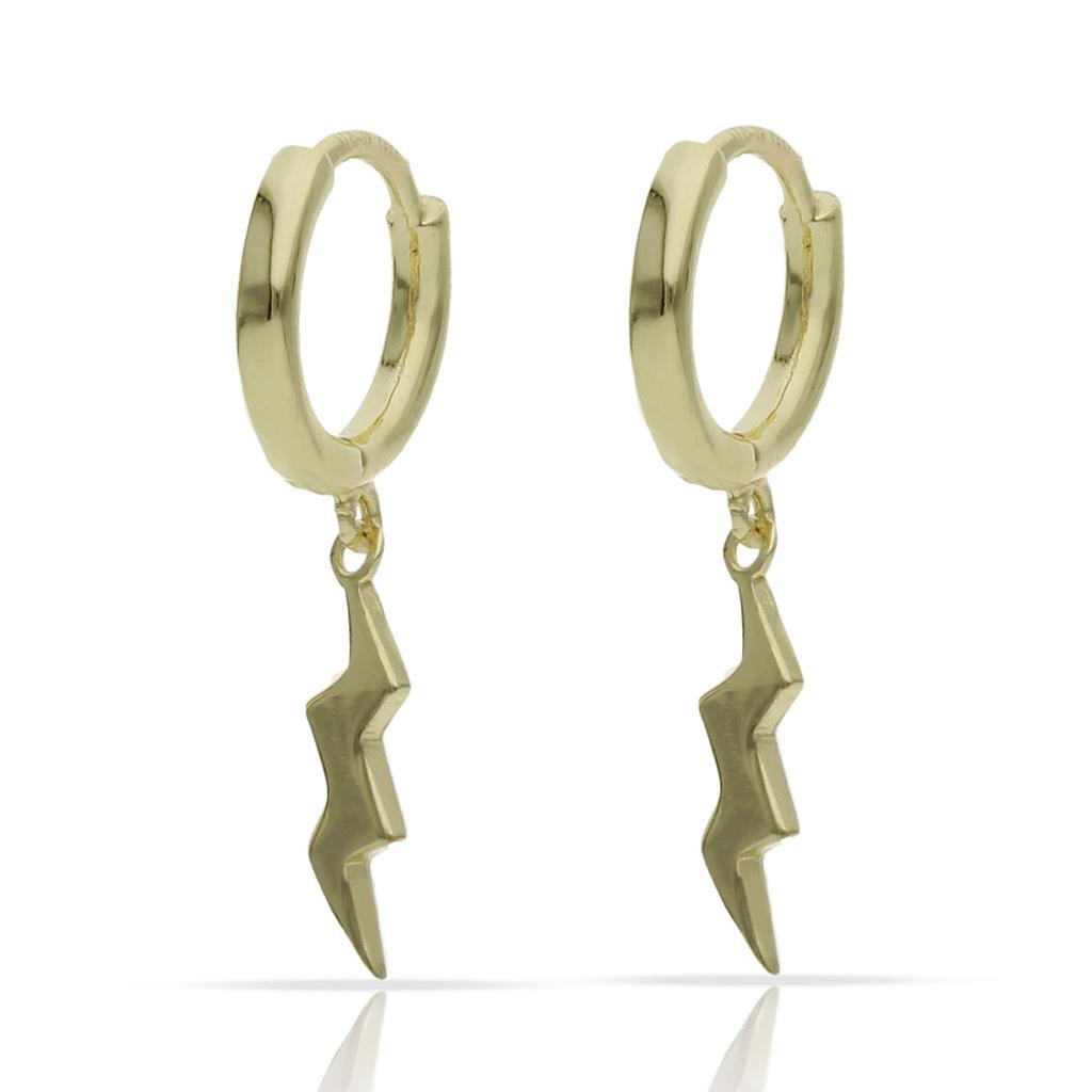 AROS PLATA CHAPADA ORO RAYO - 4MM