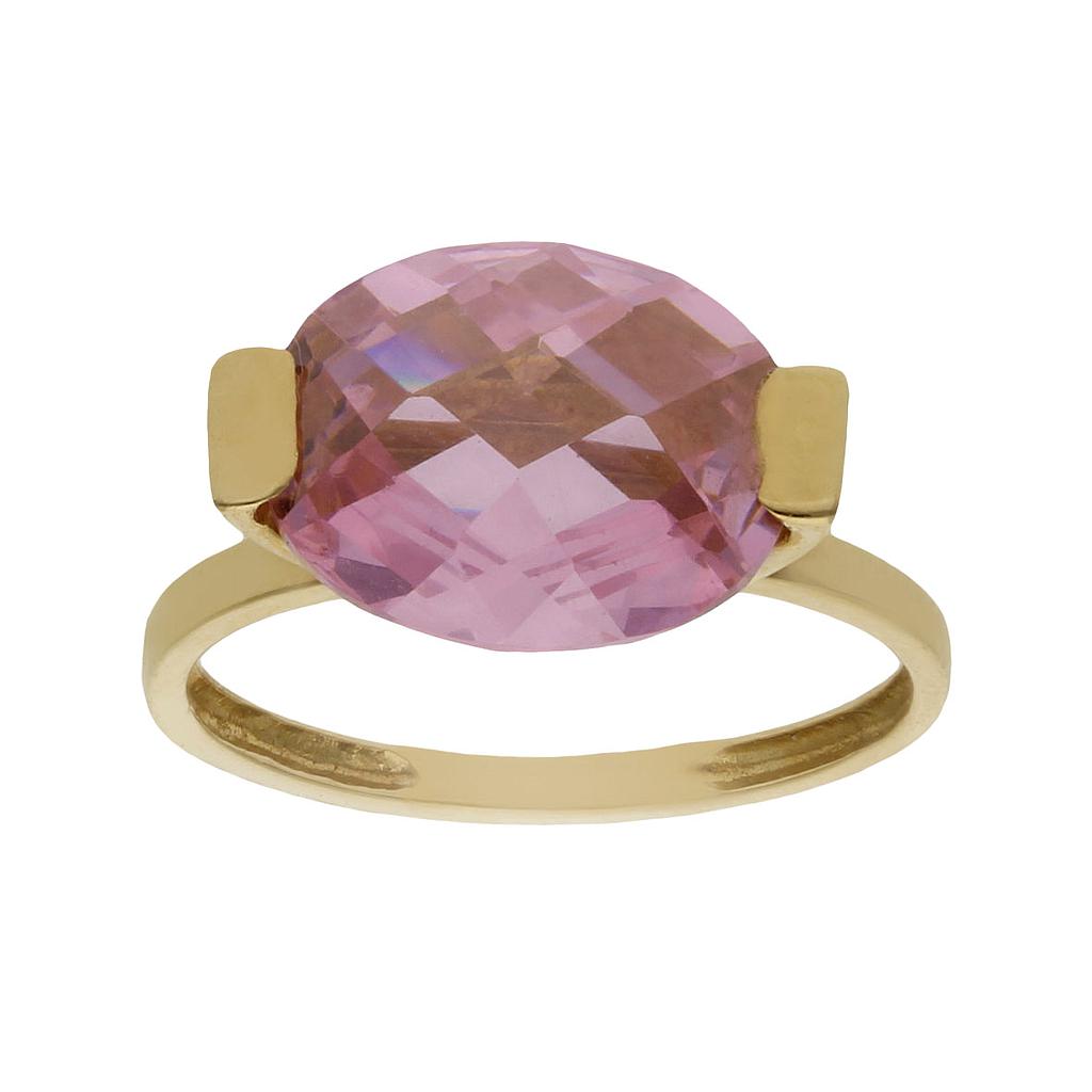 SORTIJA ORO 18KL - PIEDRA ROSA