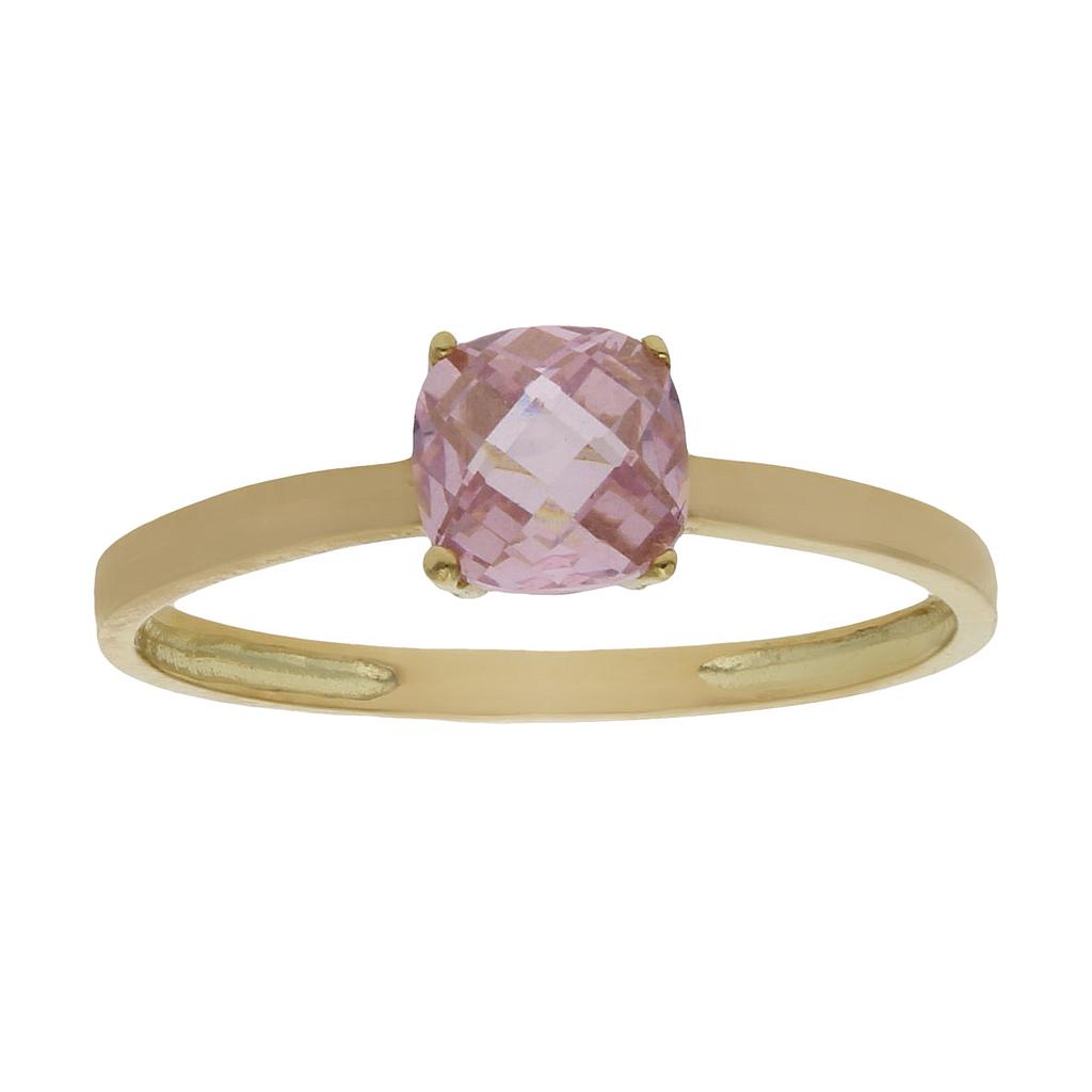 SORTIJA ORO 18KL - PIEDRA ROSA