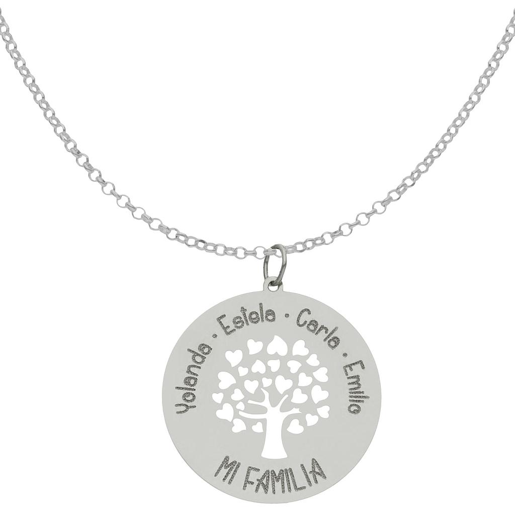 GARGANTILLA PLATA 925MM ARBOL FAMILIA - 25MM
