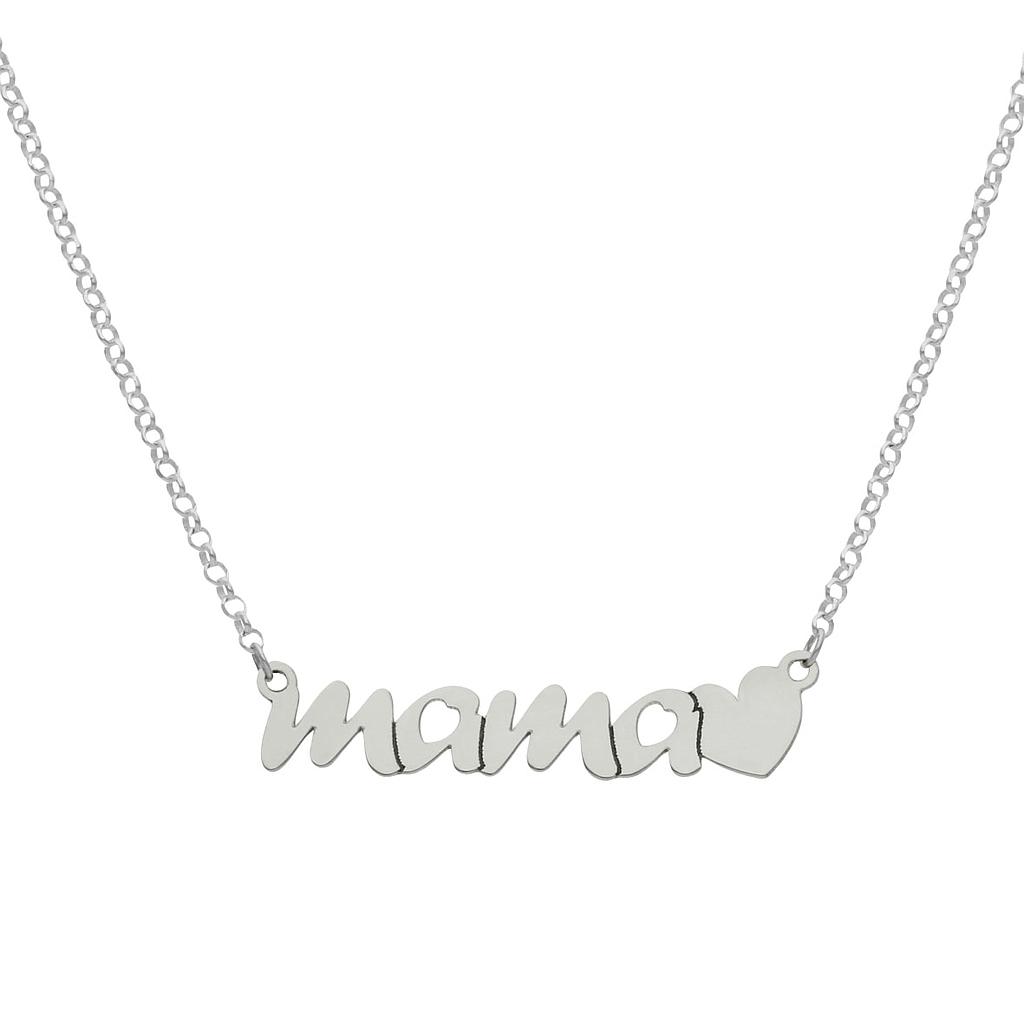 GARGANTILLA PLATA 925MM MAMA + CORAZON