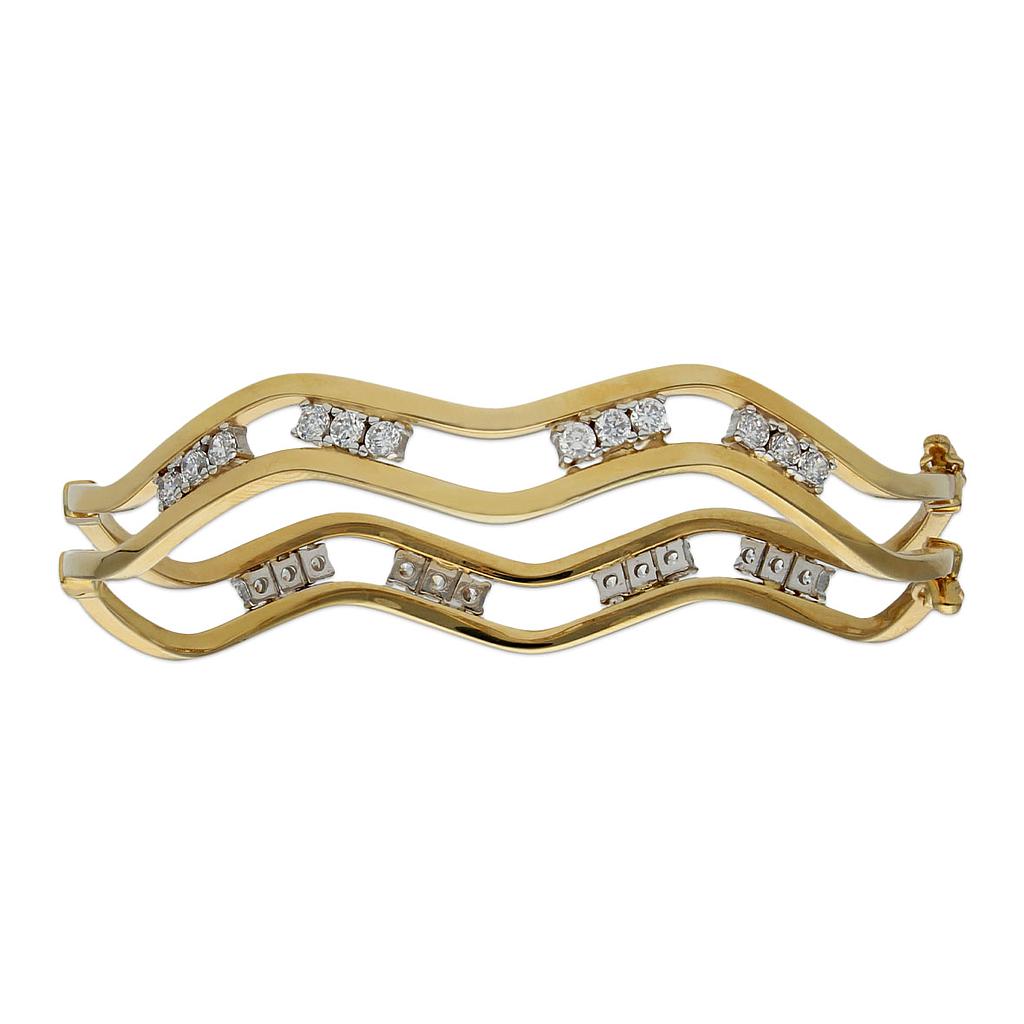 BRAZALETE BICOLOR ORO 18KL CIRCONITAS
