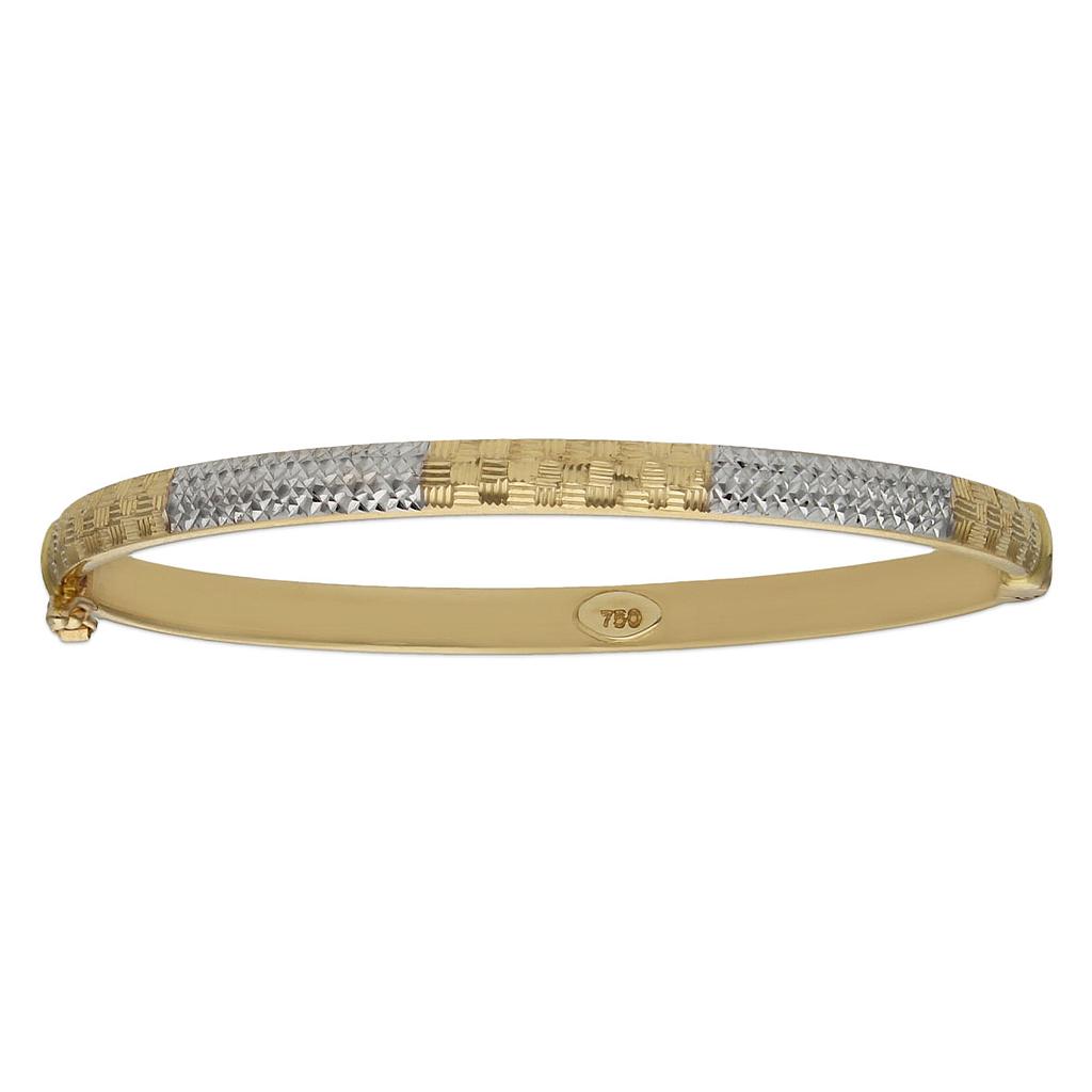 BRAZALETE BICOLOR ORO 18KL TALLADO