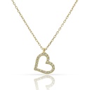 GARGANTILLA PLATA CHAPADA ORO CORAZON CIRCONITAS