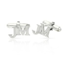 GEMELOS INICIALES PLATA 925MM