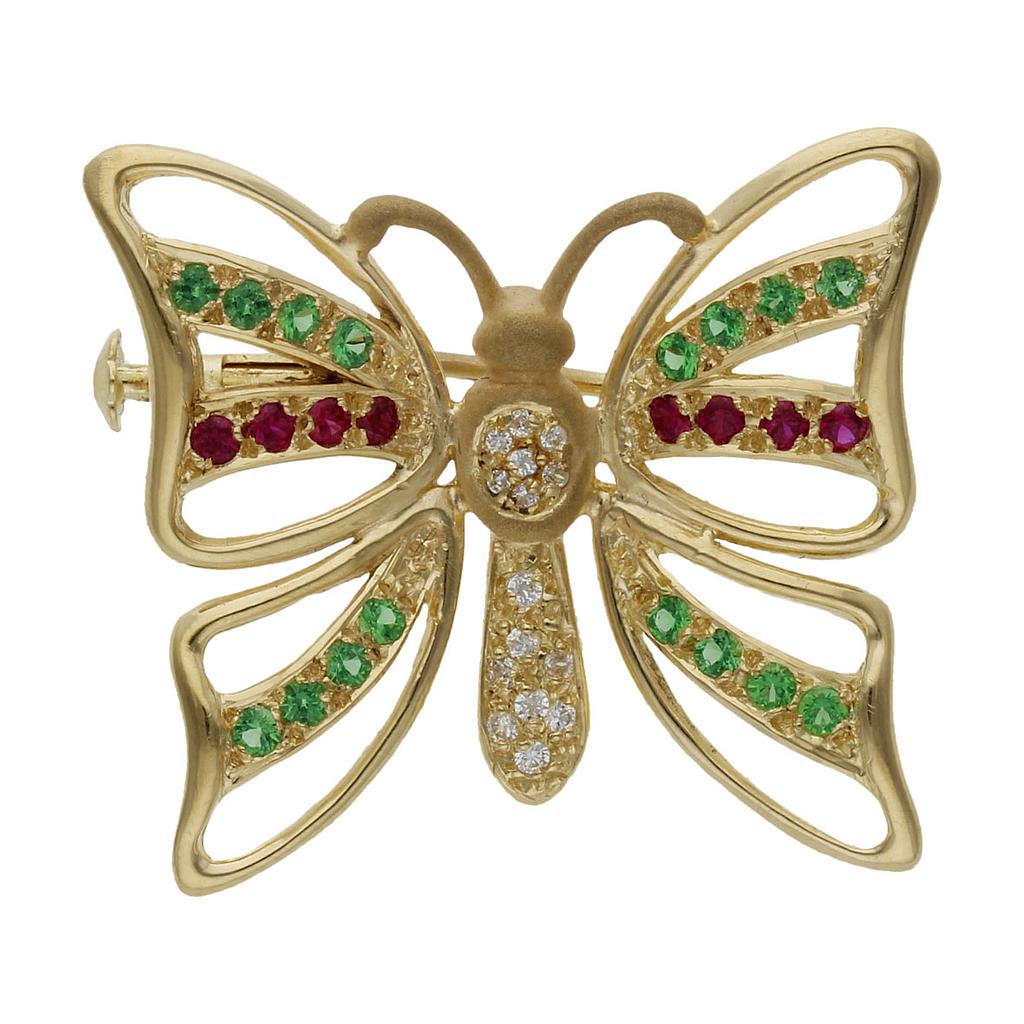 BROCHE ORO 18KL MARIPOSA - 29X26MM