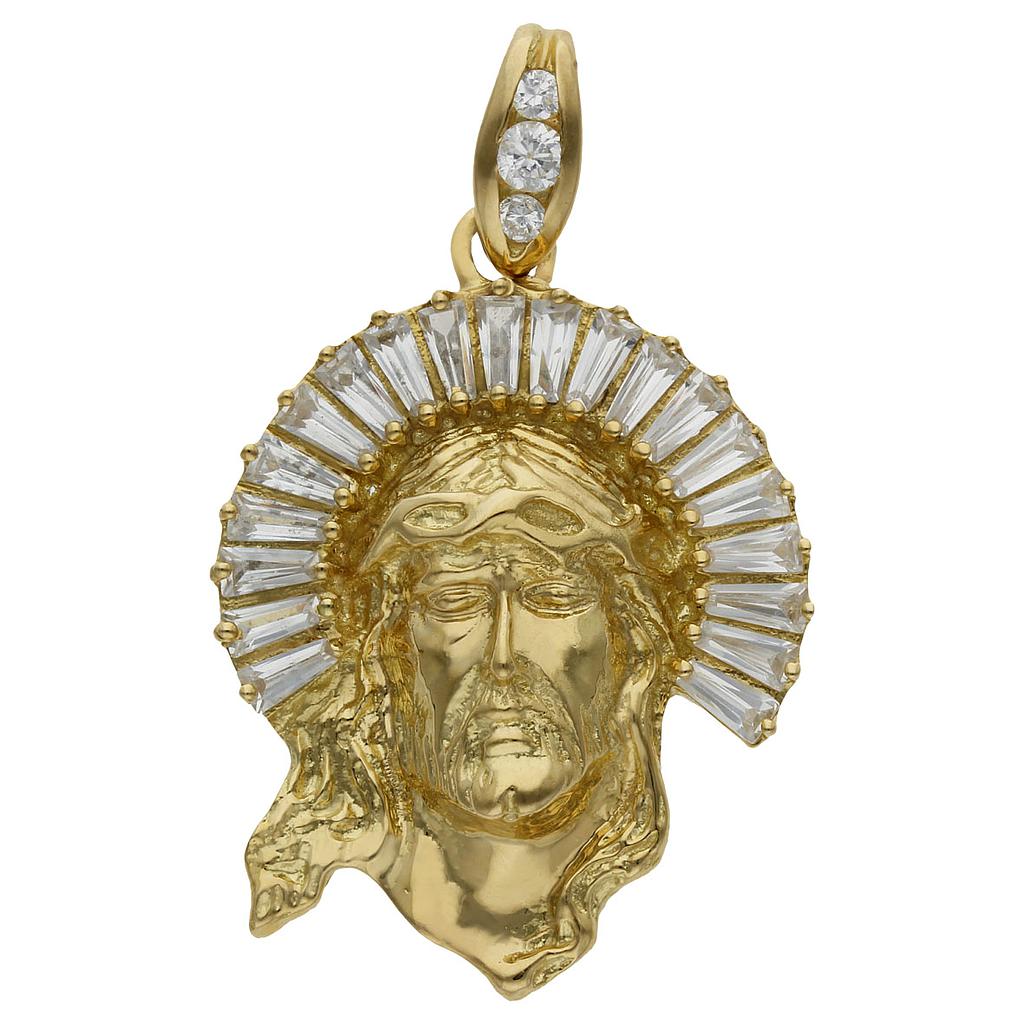 CABEZA CRISTO ORO 18KL