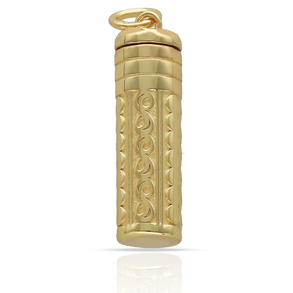 GUARDACENIZAS PLATA CHAPADA EN ORO CILINDRO - 8x27MM