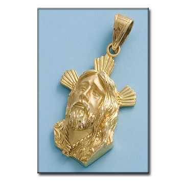 CABEZA CRISTO ORO 18KL DE 33X50MM