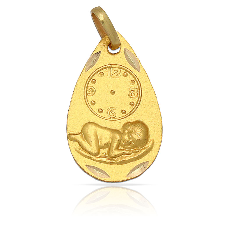 MEDALLA ORO 18KL RELOJ - 12X20 MM