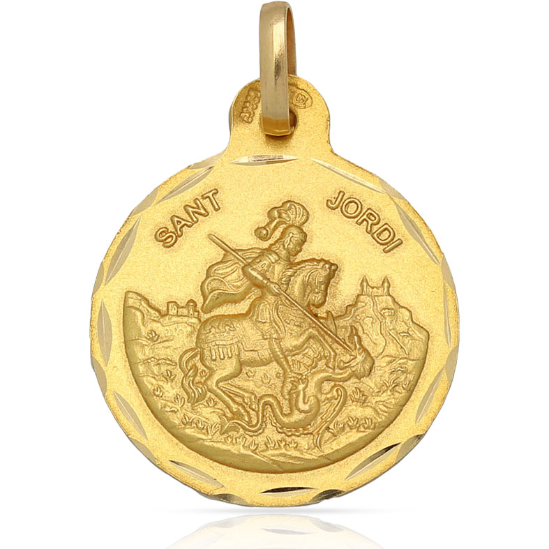 MEDALLA ORO 18KL SAN JORDI- 21MM