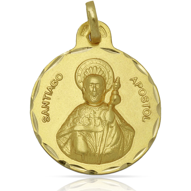 MEDALLA ORO 18KL SANTIAGO APOSTOL - 21MM