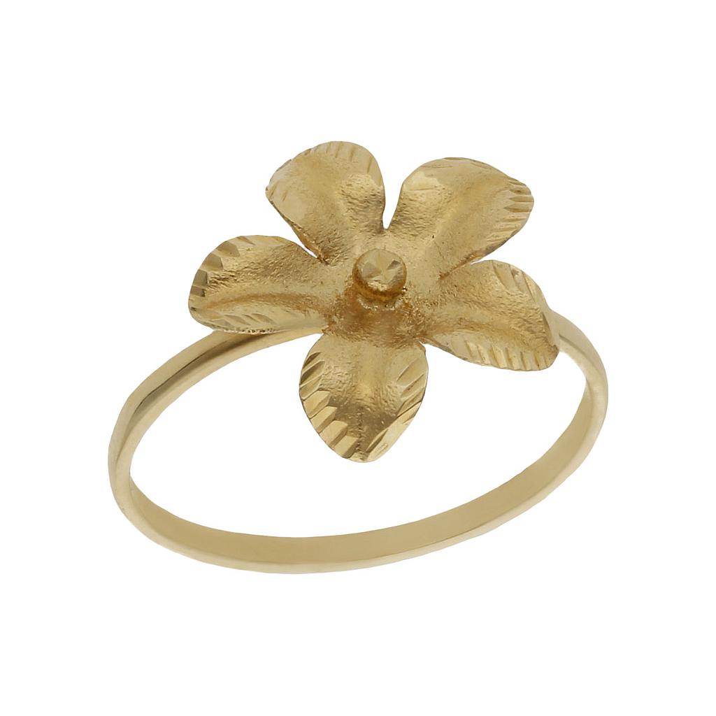 SORTIJA ORO 18KL FLOR TALLADA