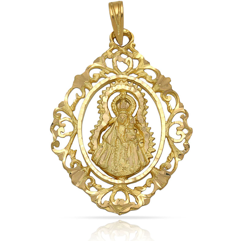 MEDALLA ORO 18KL V.DE LA ESTRELLA-27X37MM