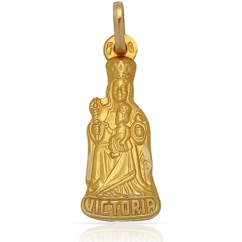 MEDALLA ORO 18KL V.DE LA VICTORIA - 11X28MM 