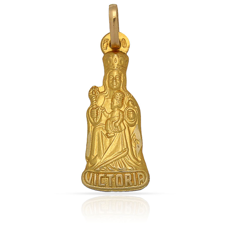 MEDALLA ORO 18KL V.DE LA VICTORIA - 9X23MM 