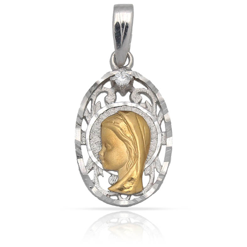 MEDALLA ORO 18KL VIRGEN NIÑA - 13X21MM