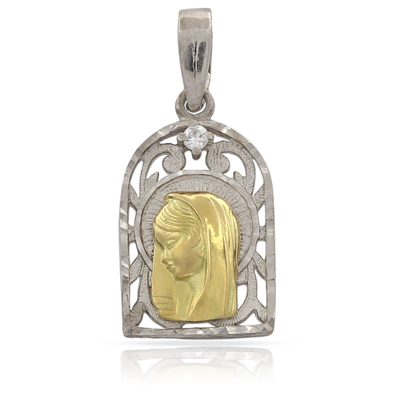 MEDALLA ORO 18KL VIRGEN NIÑA - 13X21MM