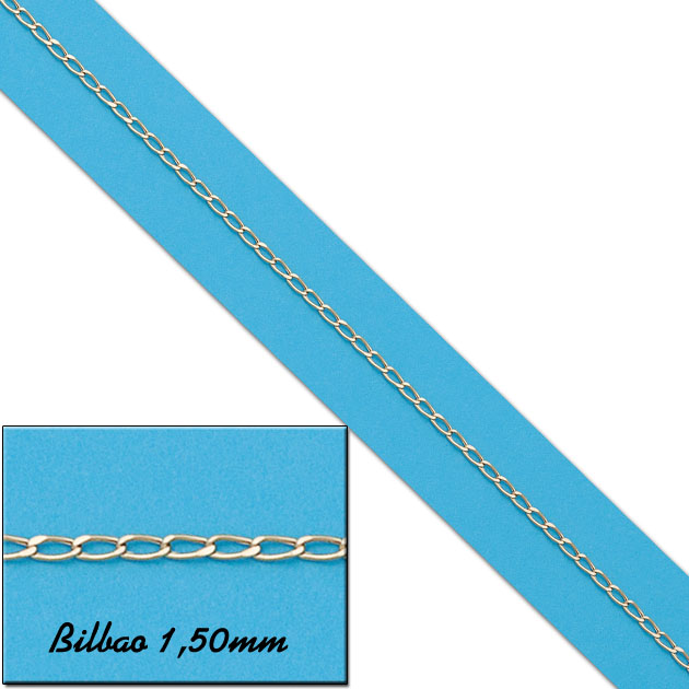 CADENA HUECA BILBAO ORO 18KL - 2MM