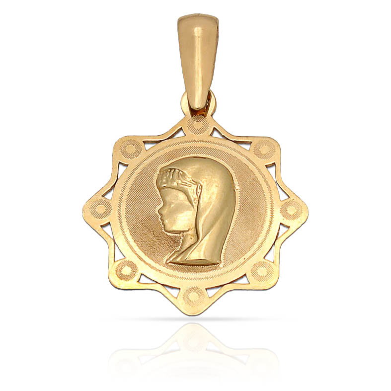 MEDALLA ORO 18KL VIRGEN NIÑA - 16X18 MM