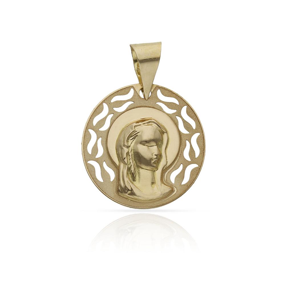 MEDALLA ORO 18KL VIRGEN NIÑA - 17MM