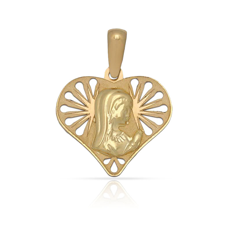 MEDALLA ORO 18KL VIRGEN NIÑA - 17X17MM