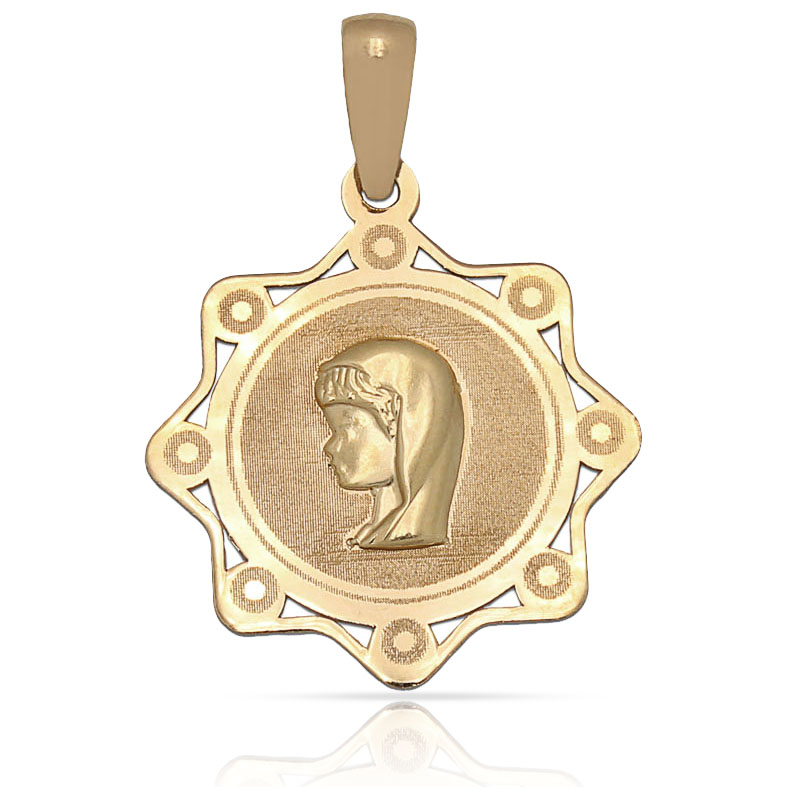 MEDALLA ORO 18KL VIRGEN NIÑA - 19X21MM