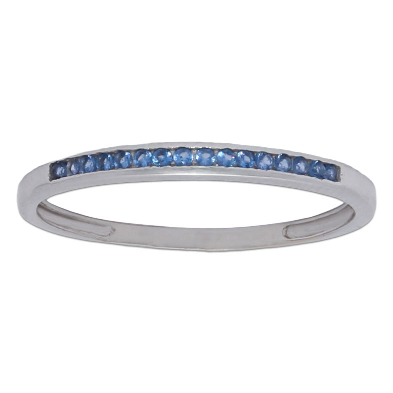 SORTIJA ORO BLANCO 18KL - COLOR AZUL