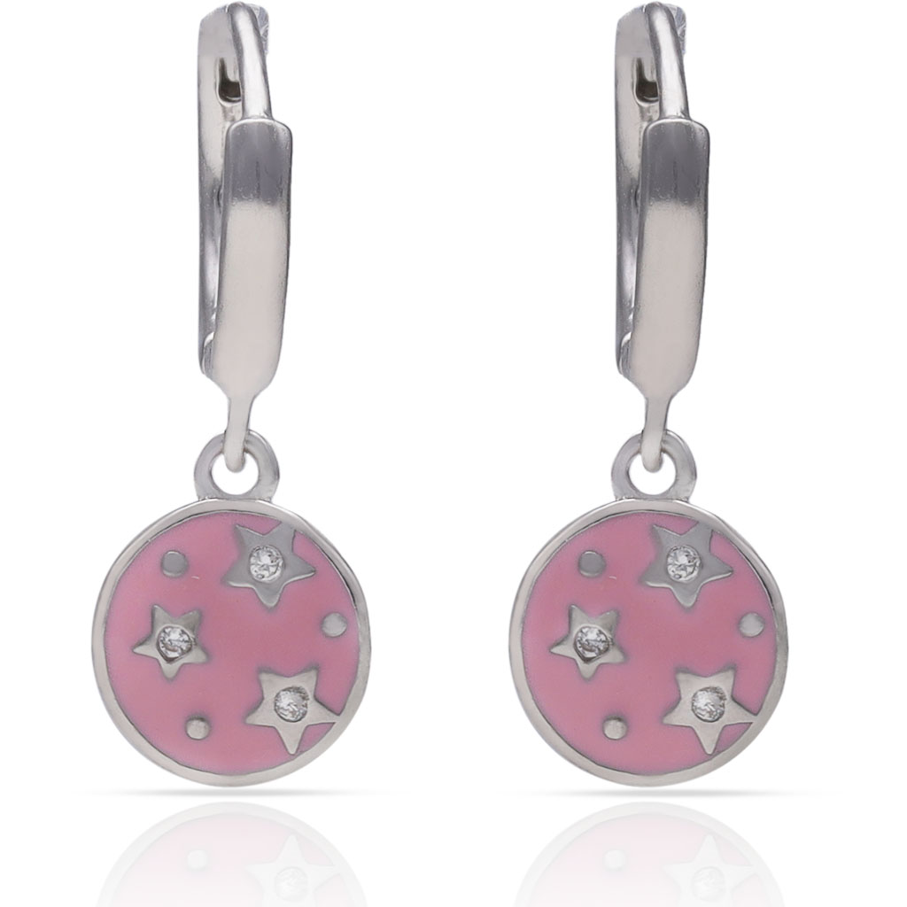 AROS PLATA 925MM ESTRELLAS + ESMALTE - 8MM