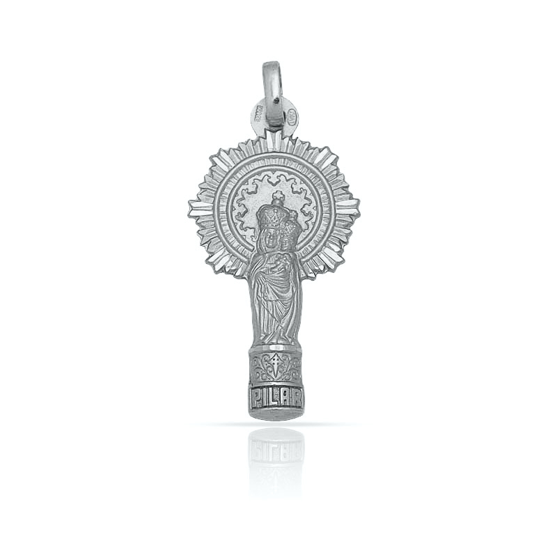 MEDALLA PLATA 925MM V. DEL PILAR - 12x23MM