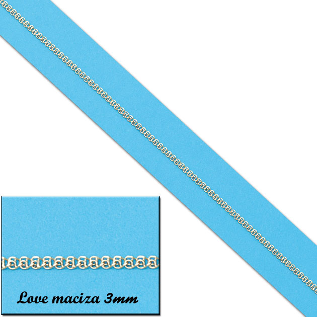 CADENA LOVE MACIZA 2MM ORO 18KL