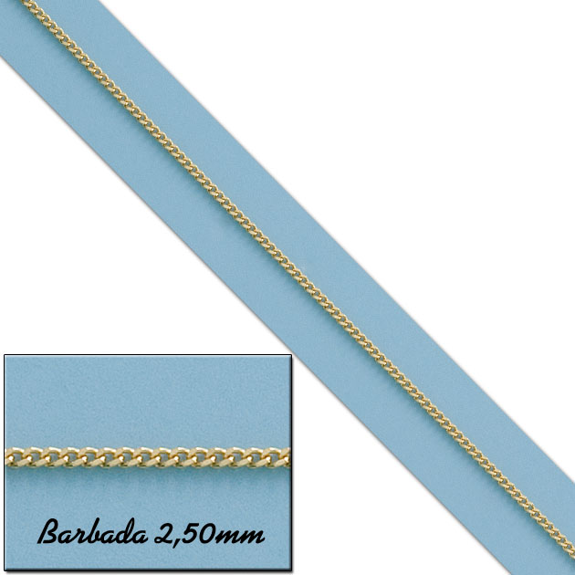 CADENA ORO 18KL BARBADA MACIZA - 2 MM