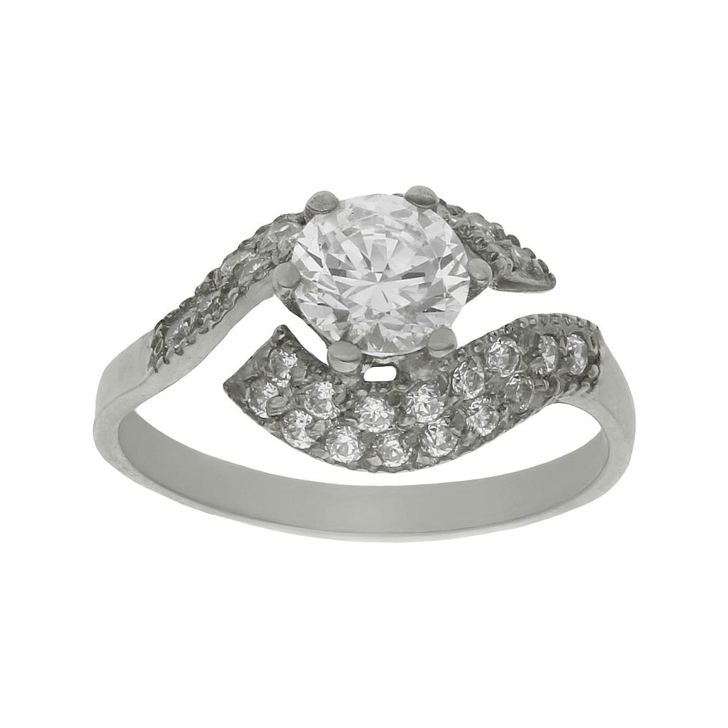 SORTIJA ORO BLANCO 18KL CIRCONITAS