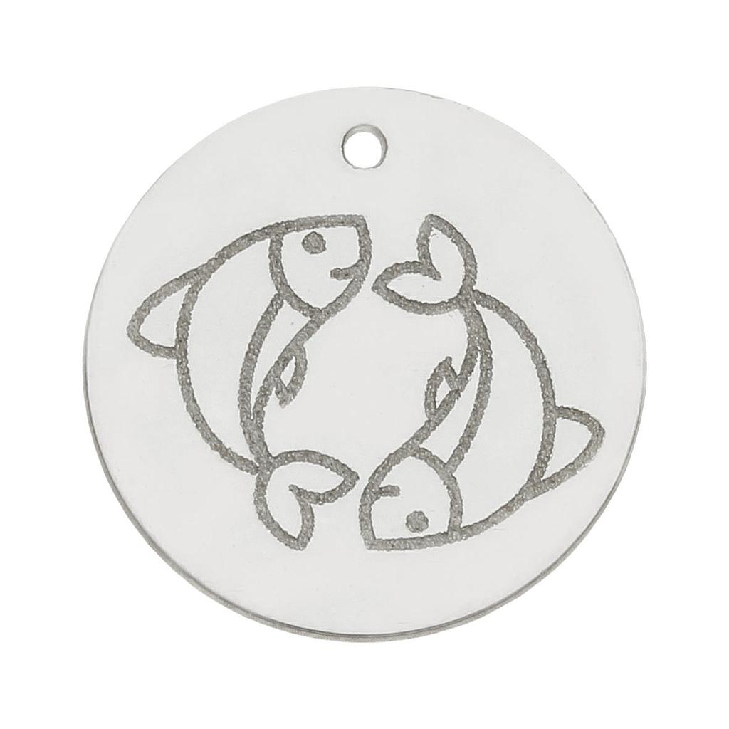 MI HISTORIA - ABALORIO PLATA 925MM HOROSCOPO PISCIS