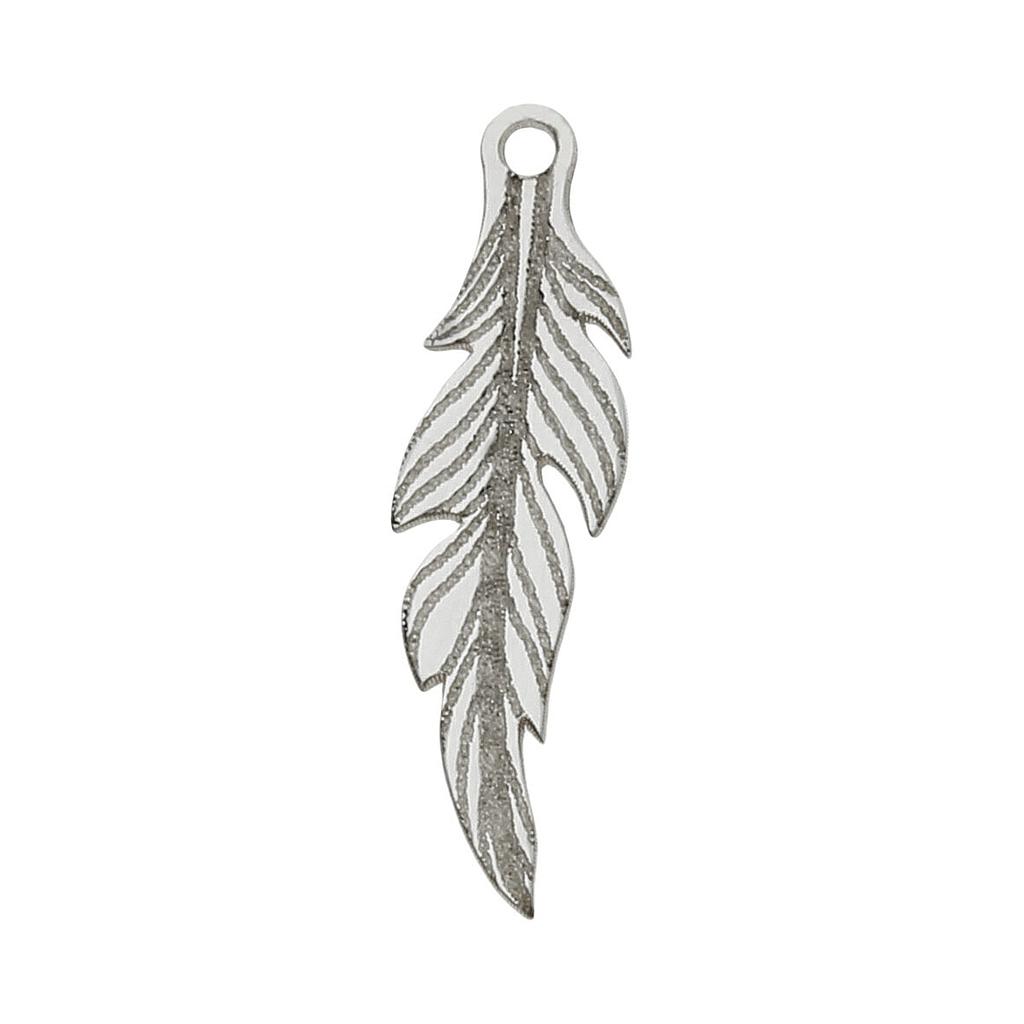 MI HISTORIA - ABALORIO PLATA 925MM PLUMA