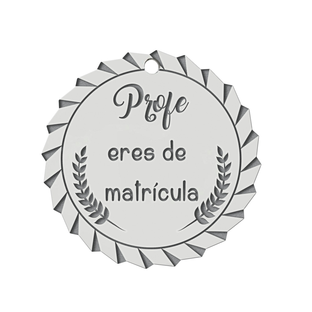 MI HISTORIA - ABALORIO PROFE MATRICULA PLATA 925MM