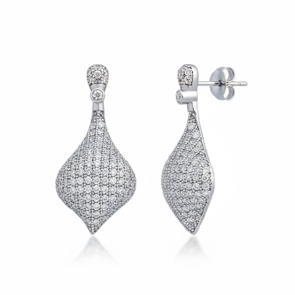 PENDIENTE PLATA 925MM CIRCONITAS