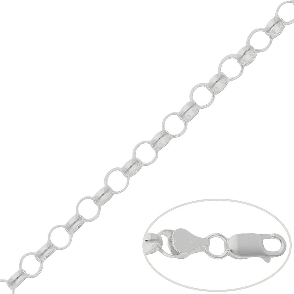 CADENA PLATA 925MM ROLOT - 7MM