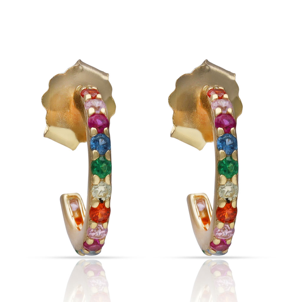 AROS PLATA CHAPADA ORO PIEDRAS ARCOIRIS