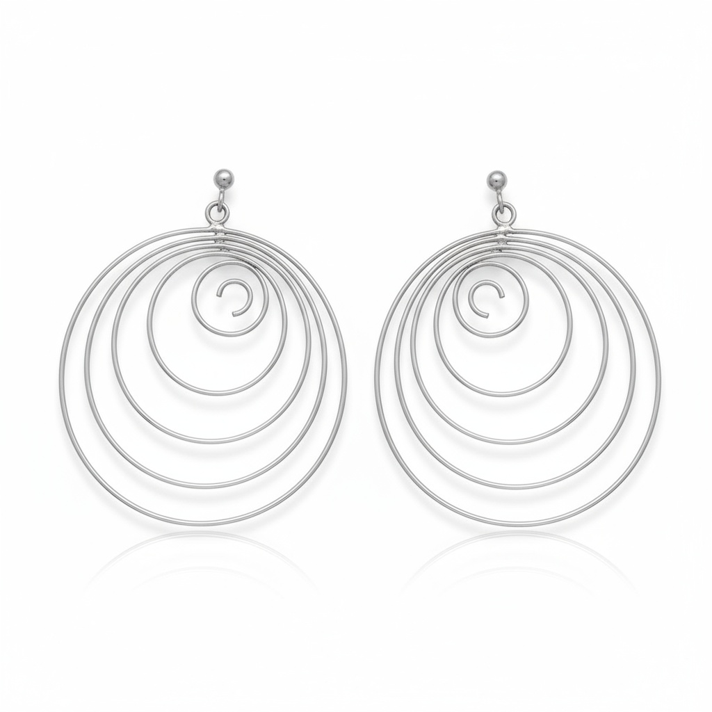 PENDIENTES ESPIRAL PLATA 925MM
