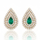 PENDIENTES ORO 18K CRISOPAL Y CIRCONITAS