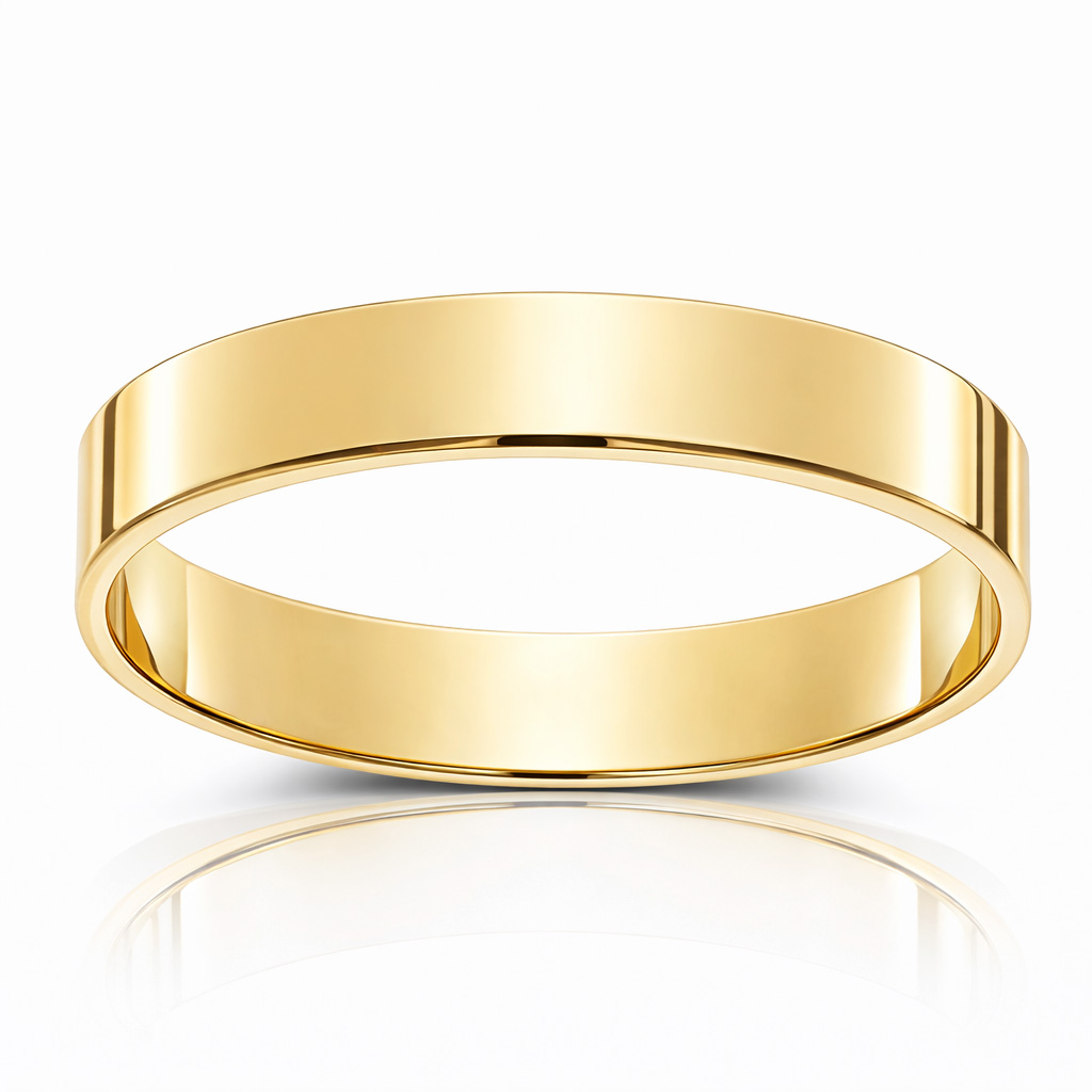 ALIANZA ORO 18KL CANTO DIAMANTADO - 4MM