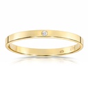 ALIANZA ORO 18KL LISA + CIRCONITA - 2MM
