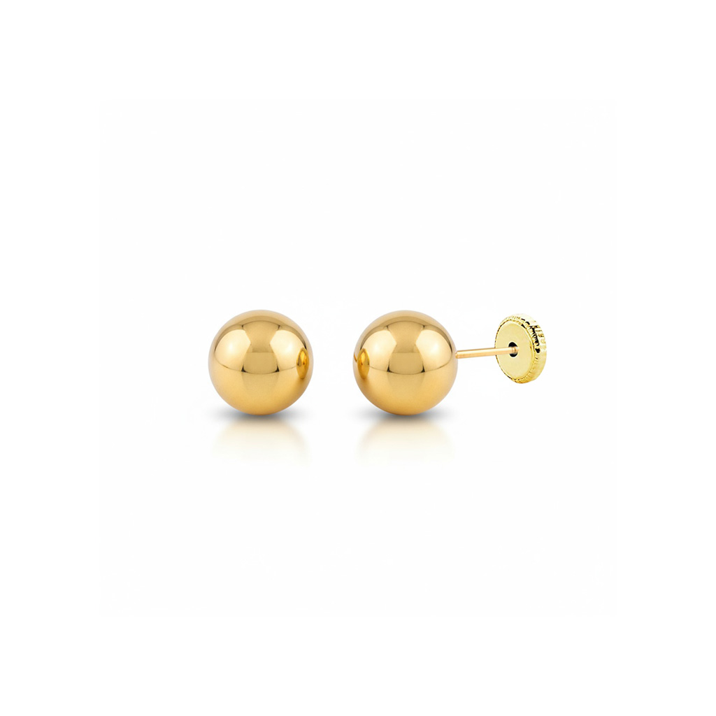 PENDIENTES ORO 18KL BOLA - 4MM