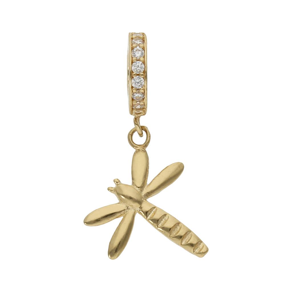 CHARMS COLGANTE LIBELULA ORO 18KL 