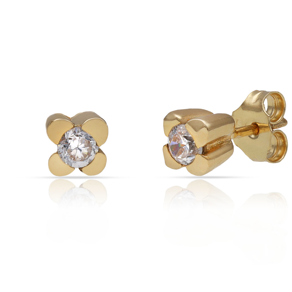 PENDIENTES ORO 18KL CIRCONITAS