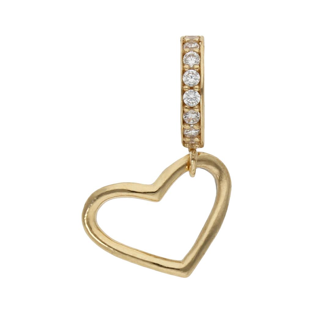 CHARMS ORO 18KL CORAZON CIRCONITAS