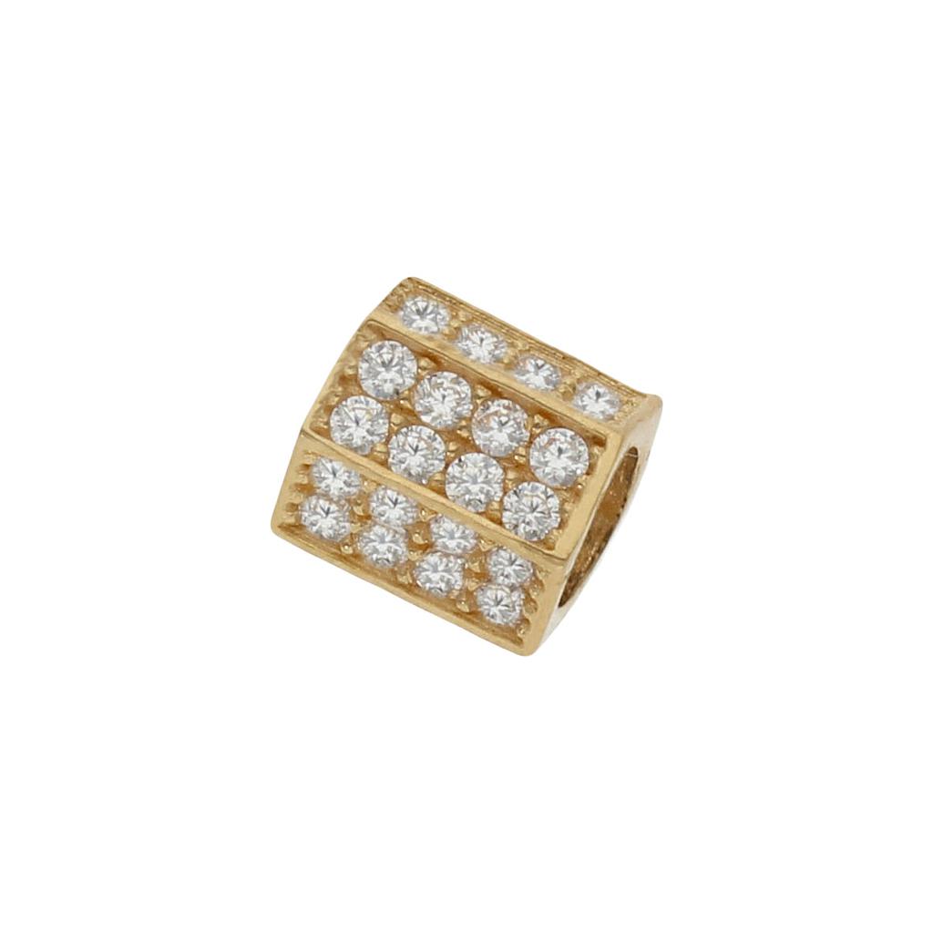 CHARMS ORO 18KL HEXAGONAL CIRCONITAS