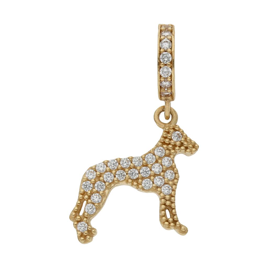 CHARMS ORO 18KL PERRO CIRCONITAS